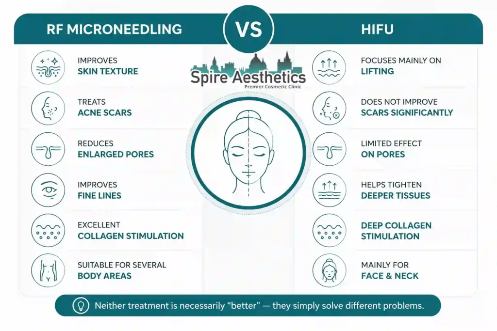 RF Microneedling vs HIFU: Which Treatment Gives Better Results Renfrew?